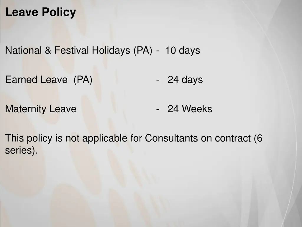 leave policy