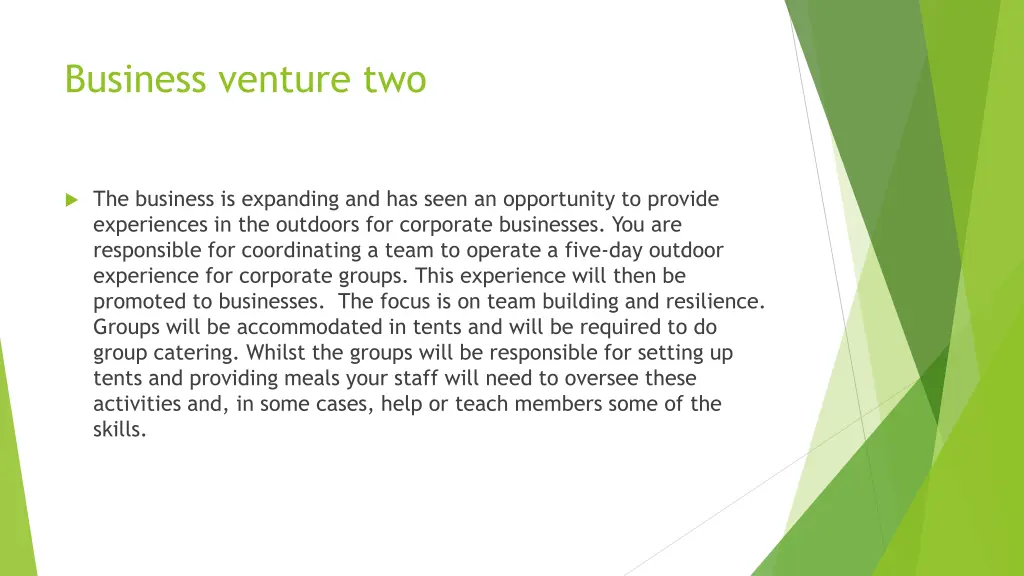 business venture two