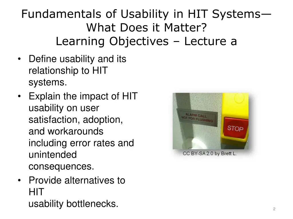 fundamentals of usability in hit systems what