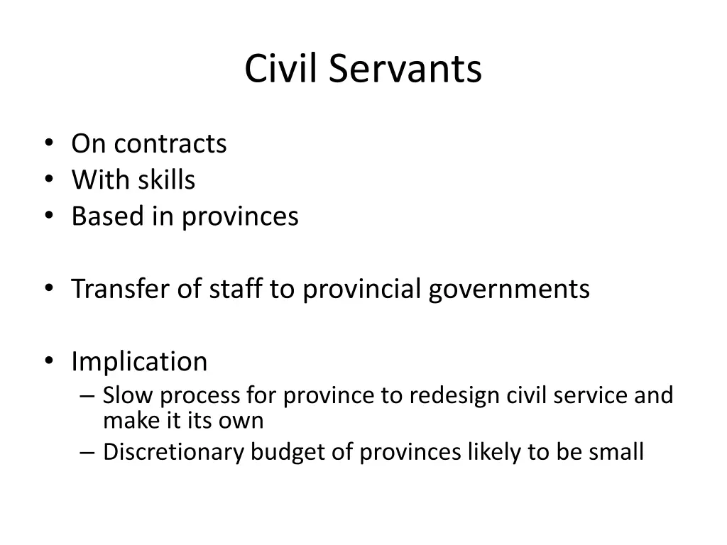 civil servants