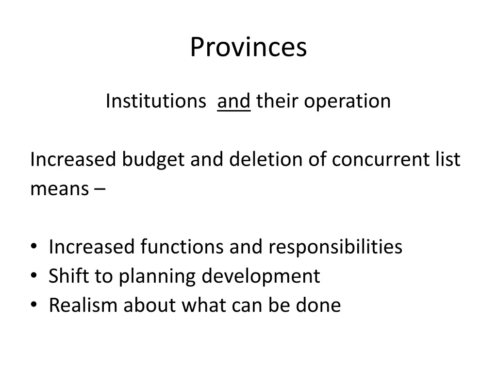 provinces