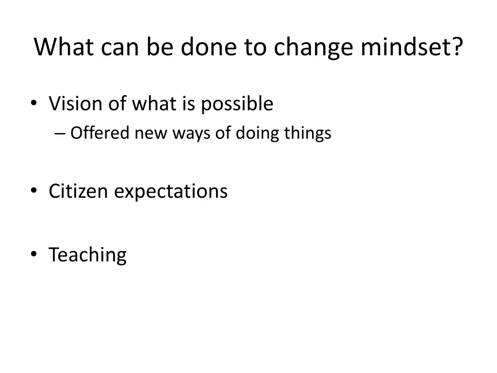 what can be done to change mindset