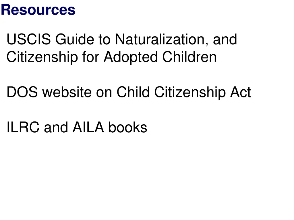 resources