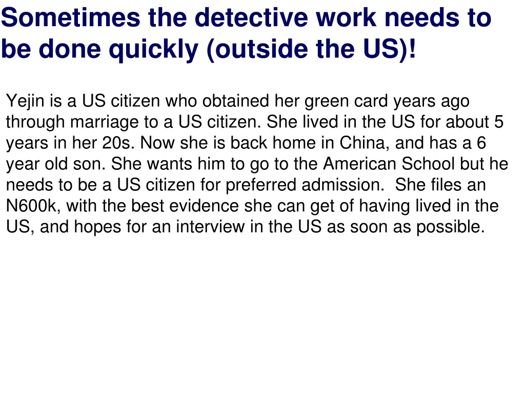 sometimes the detective work needs to be done 1