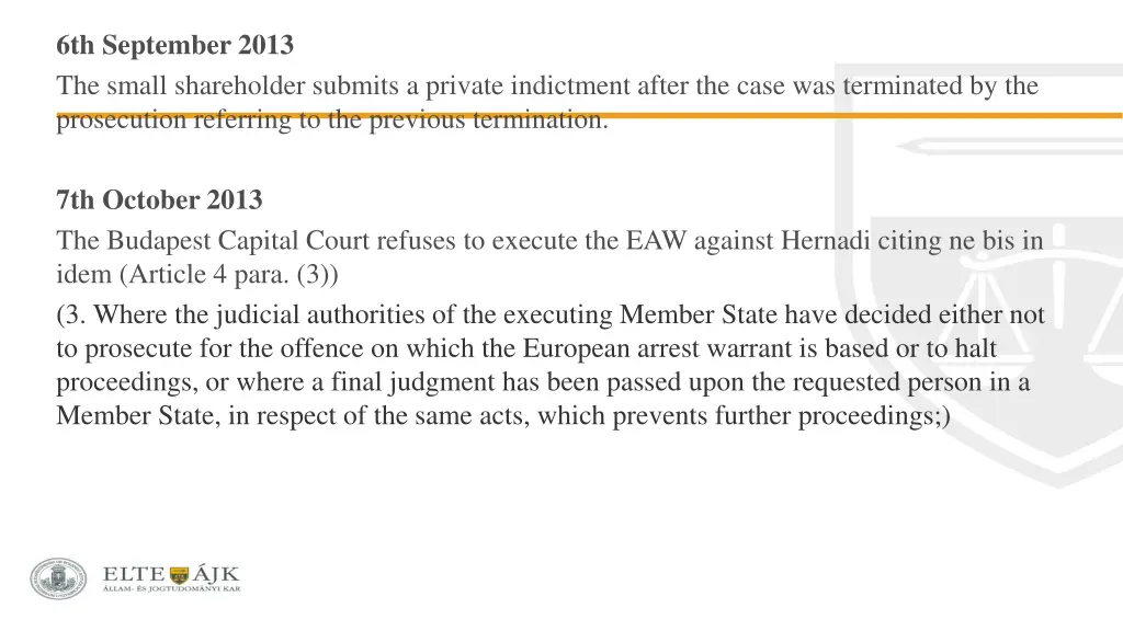 6th september 2013 the small shareholder submits