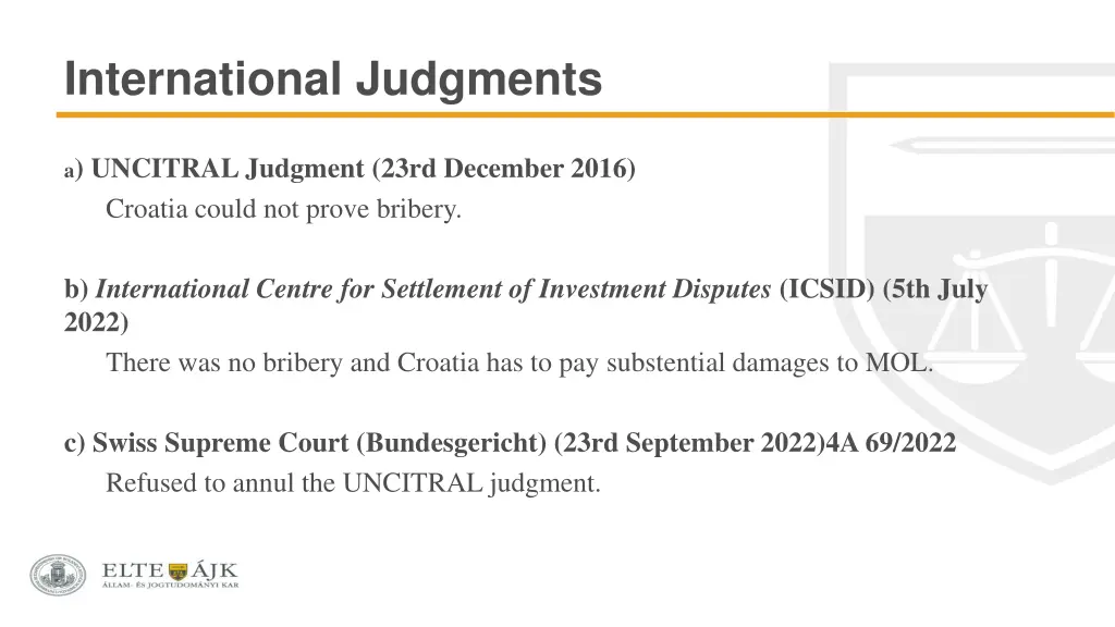 international judgments