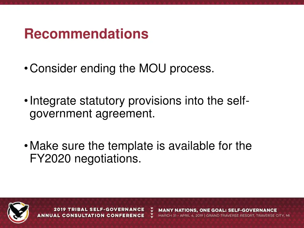 recommendations