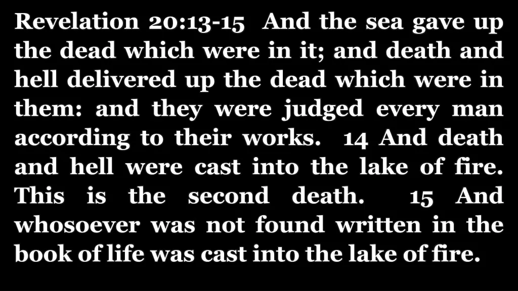 revelation 20 13 15 and the sea gave up the dead