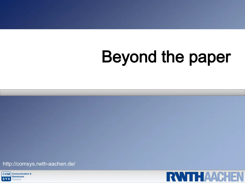 beyond the paper beyond the paper