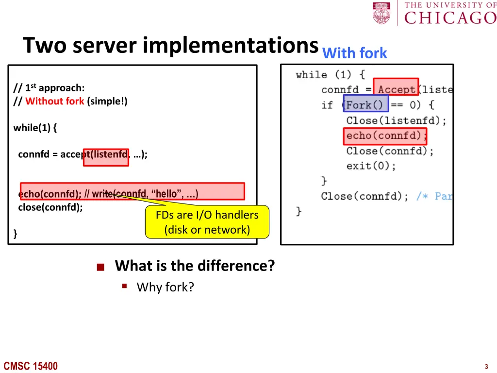 two server implementations