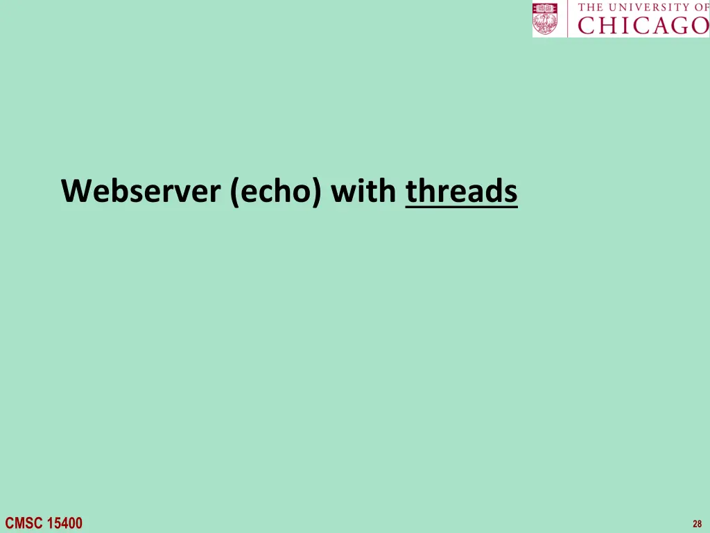 webserver echo with threads