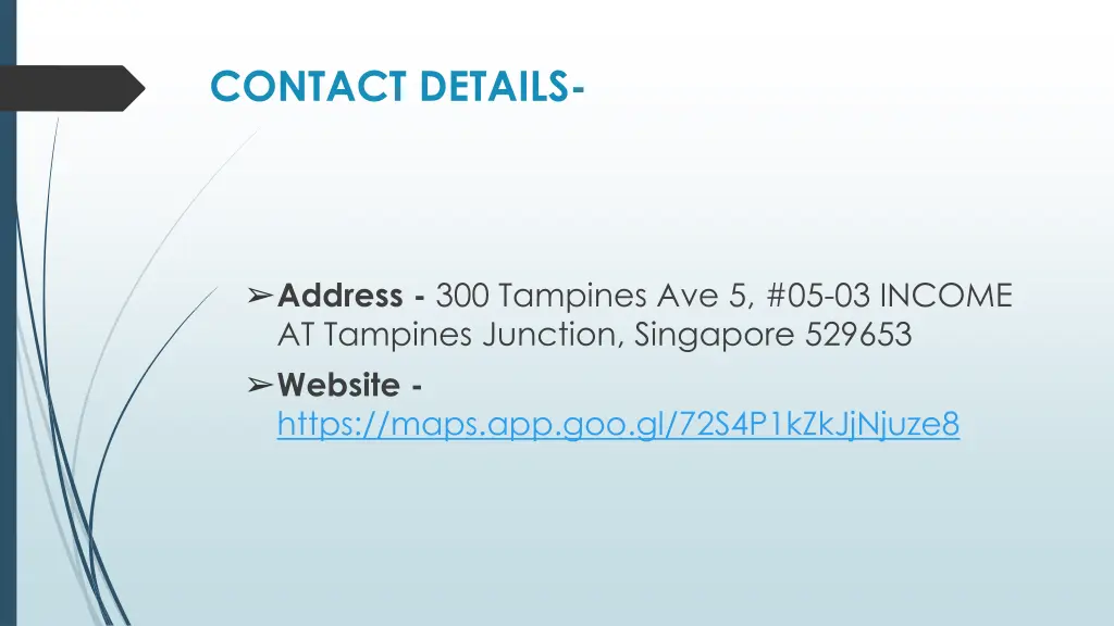 contact details