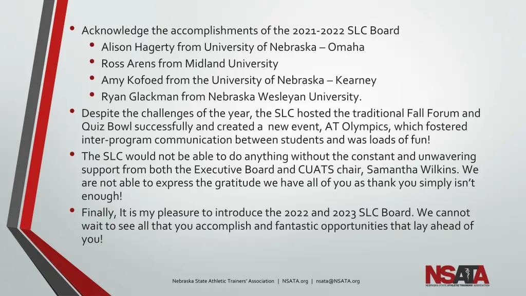 acknowledge the accomplishments of the 2021 2022