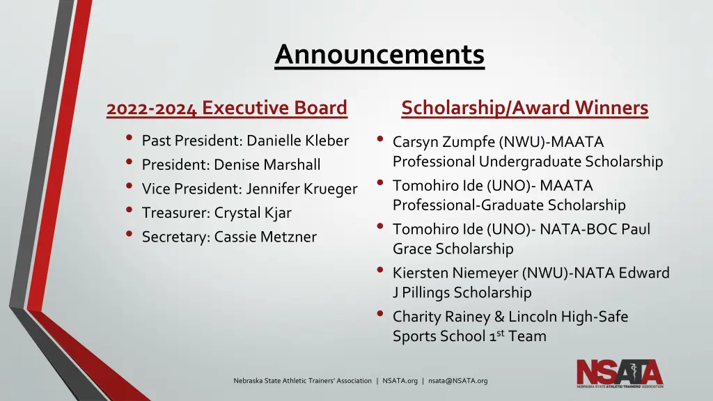 announcements