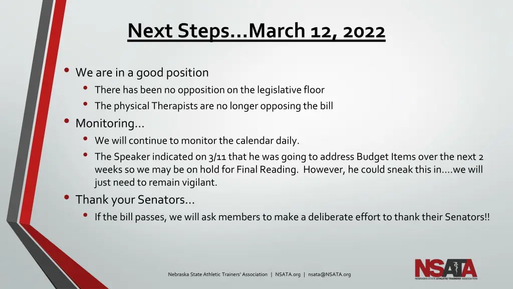 next steps march 12 2022