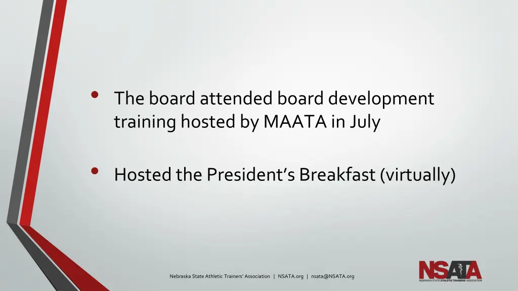 the board attended board development training