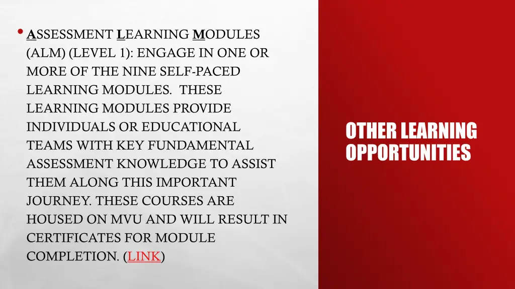a ssessment l earning m odules alm level 1 engage