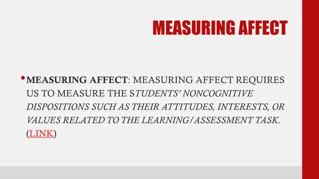 measuring affect