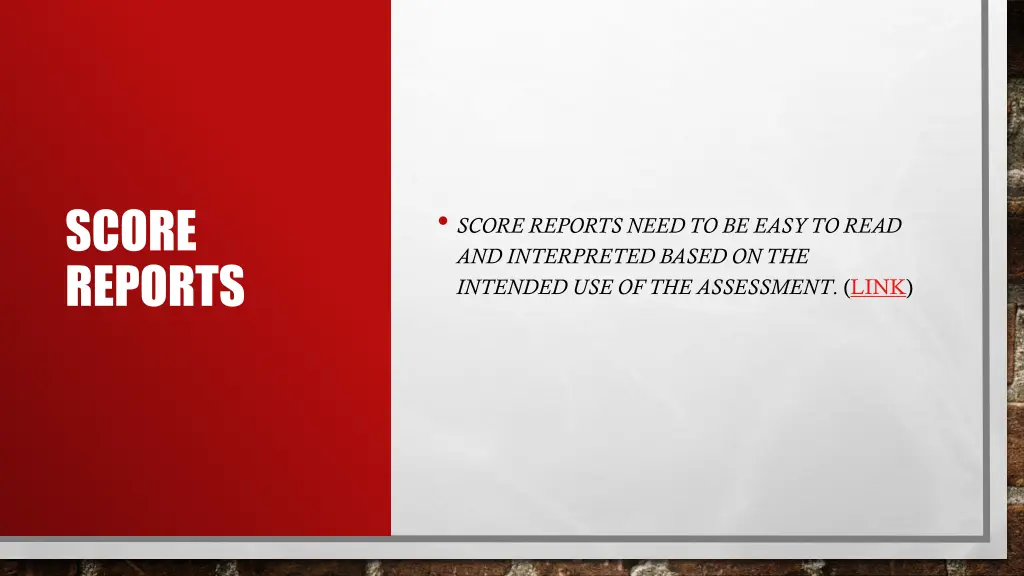 score reports