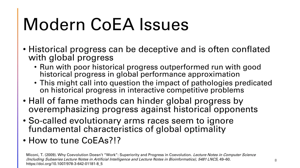 modern coea issues 1