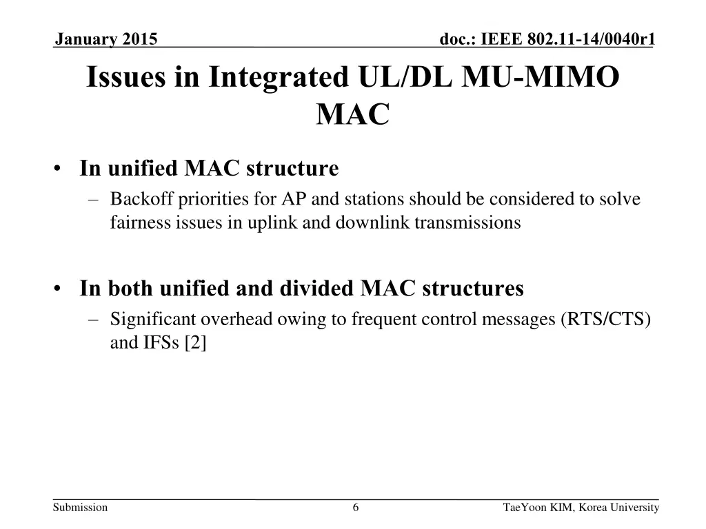 january 2015 issues in integrated ul dl mu mimo