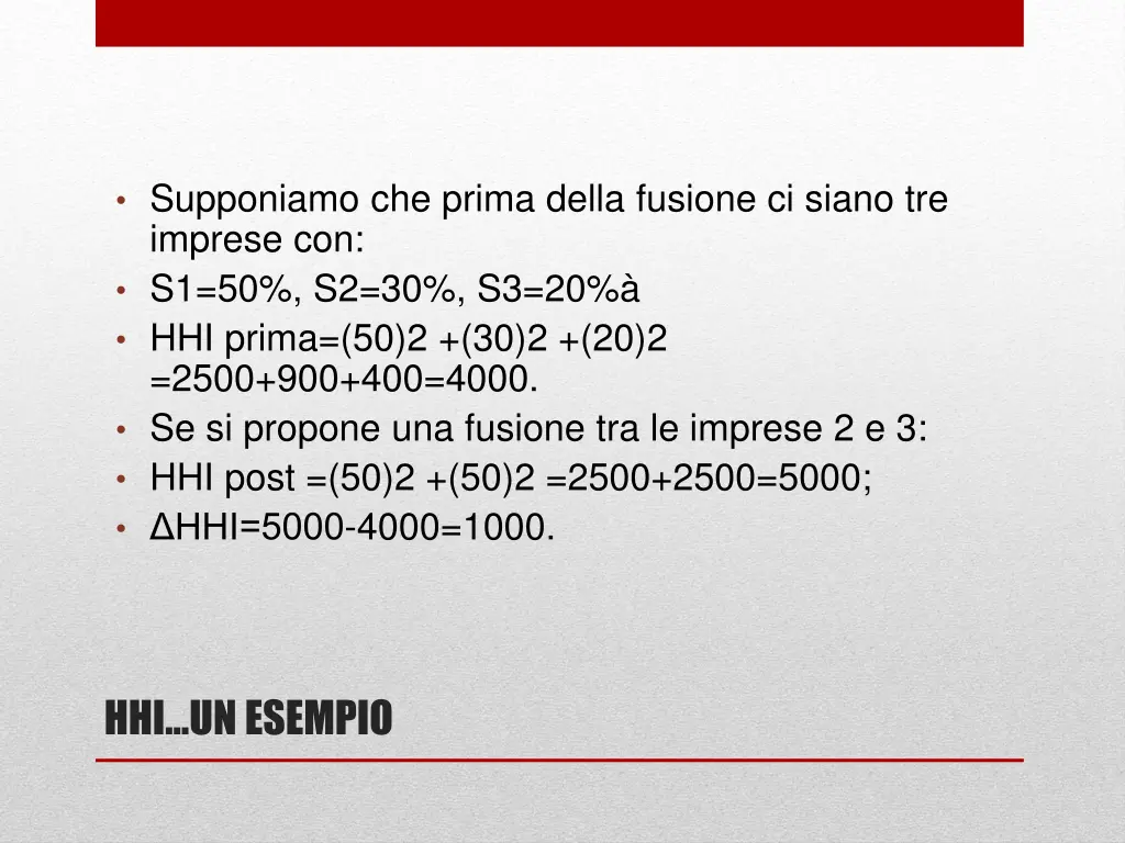 supponiamo che prima della fusione ci siano