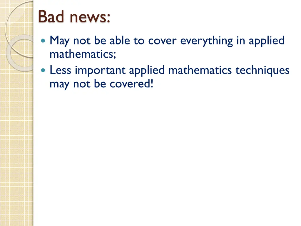 bad news