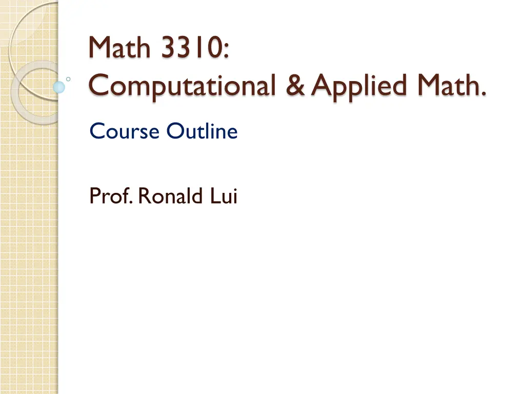 math 3310 computational applied math