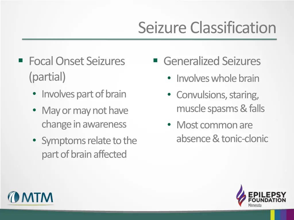seizure classification