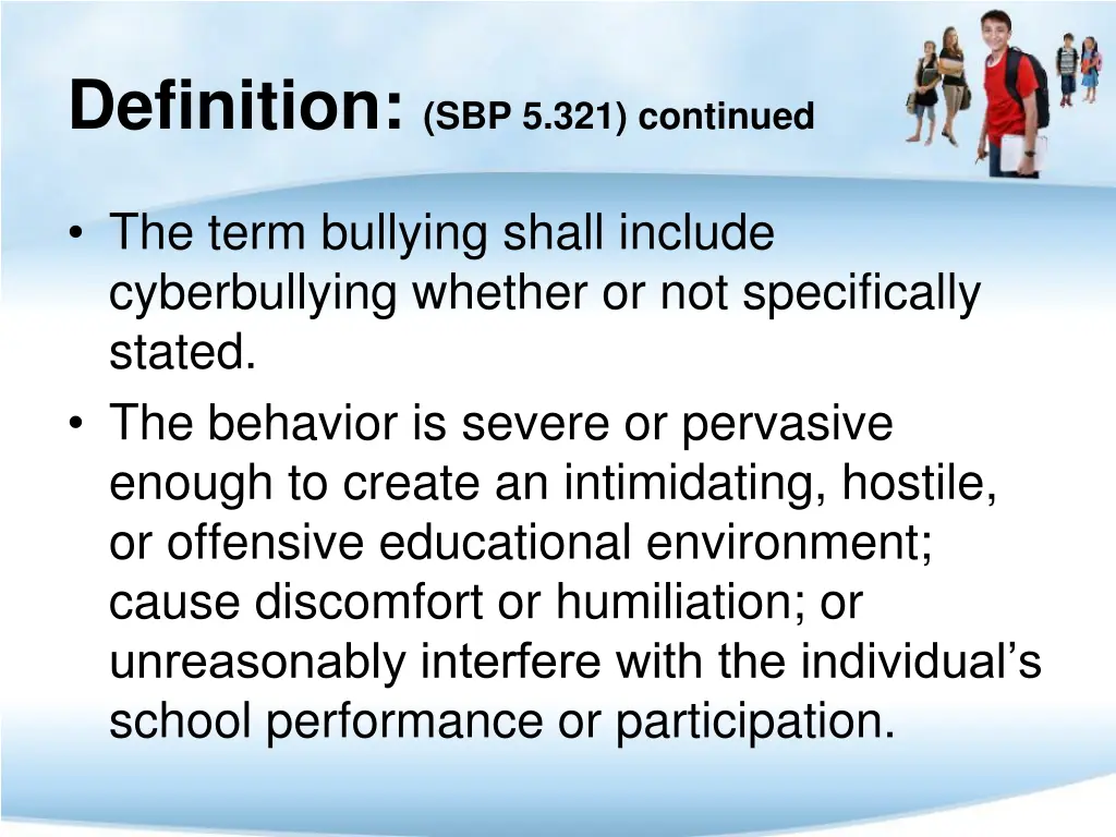 definition sbp 5 321 continued 2