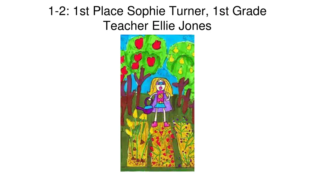 1 2 1st place sophie turner 1st grade teacher