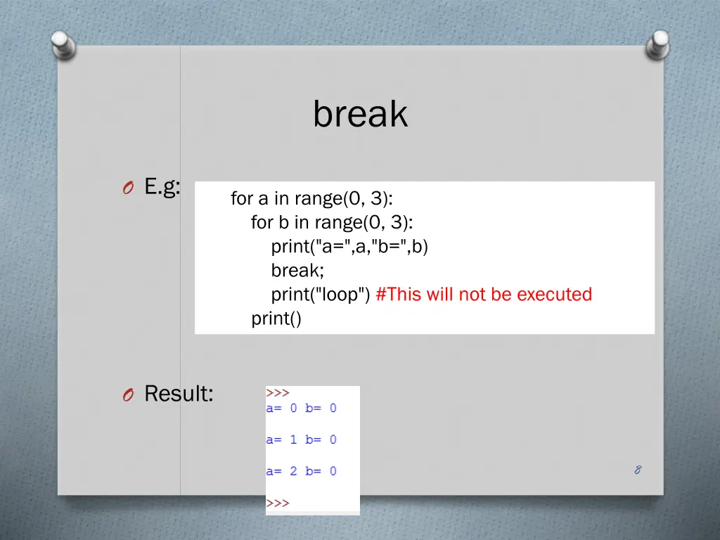 break