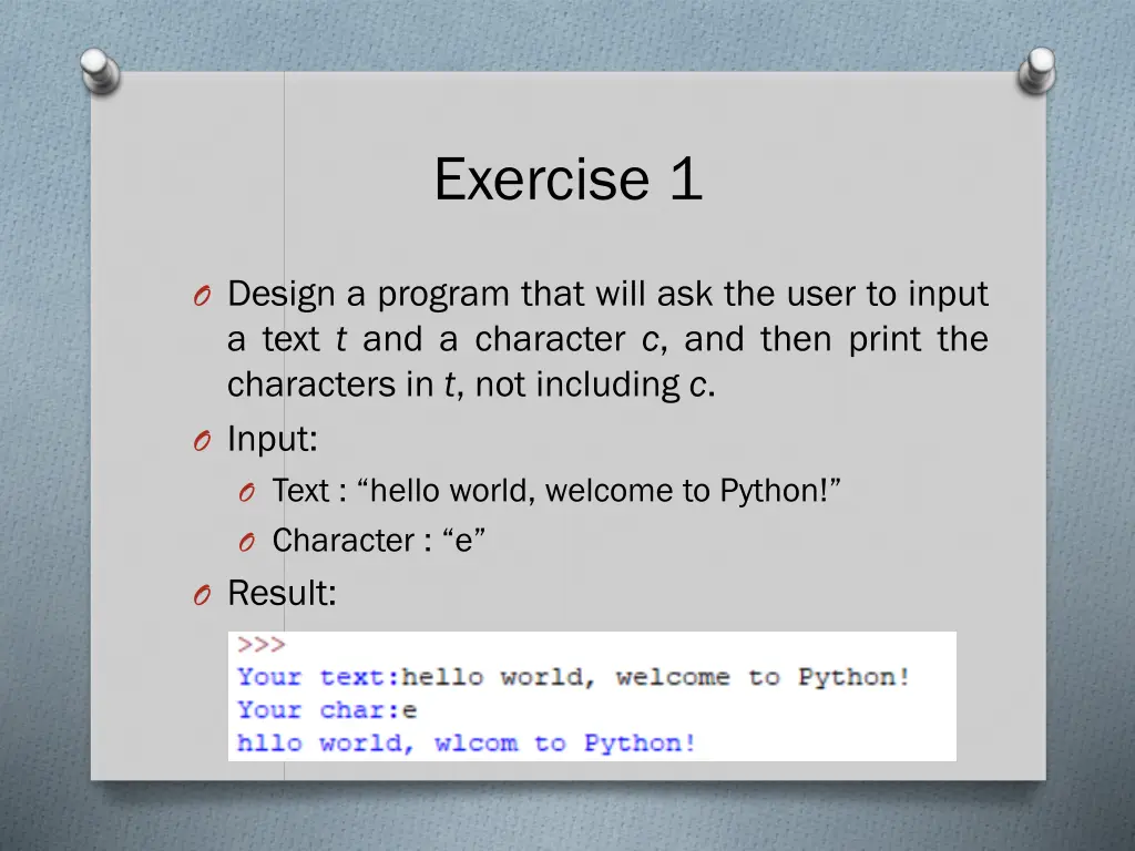 exercise 1