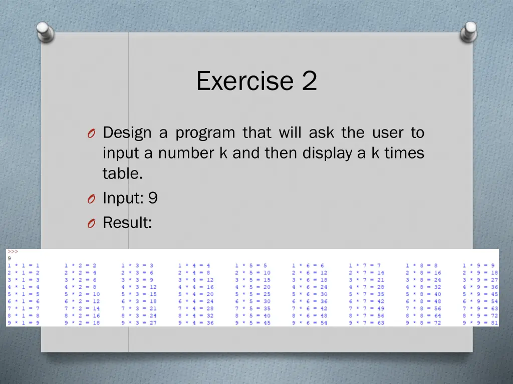 exercise 2