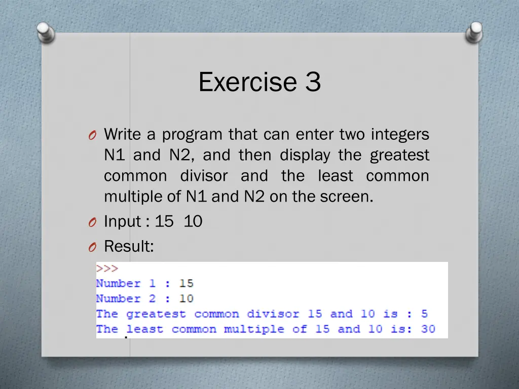 exercise 3