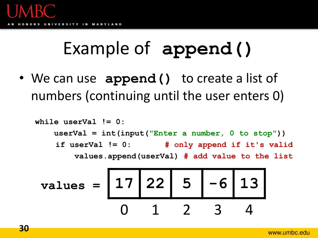 example of append 1