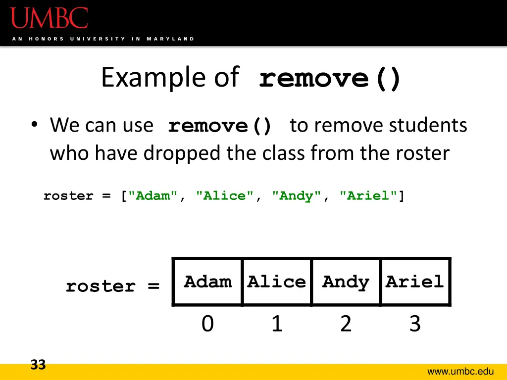 example of remove 1