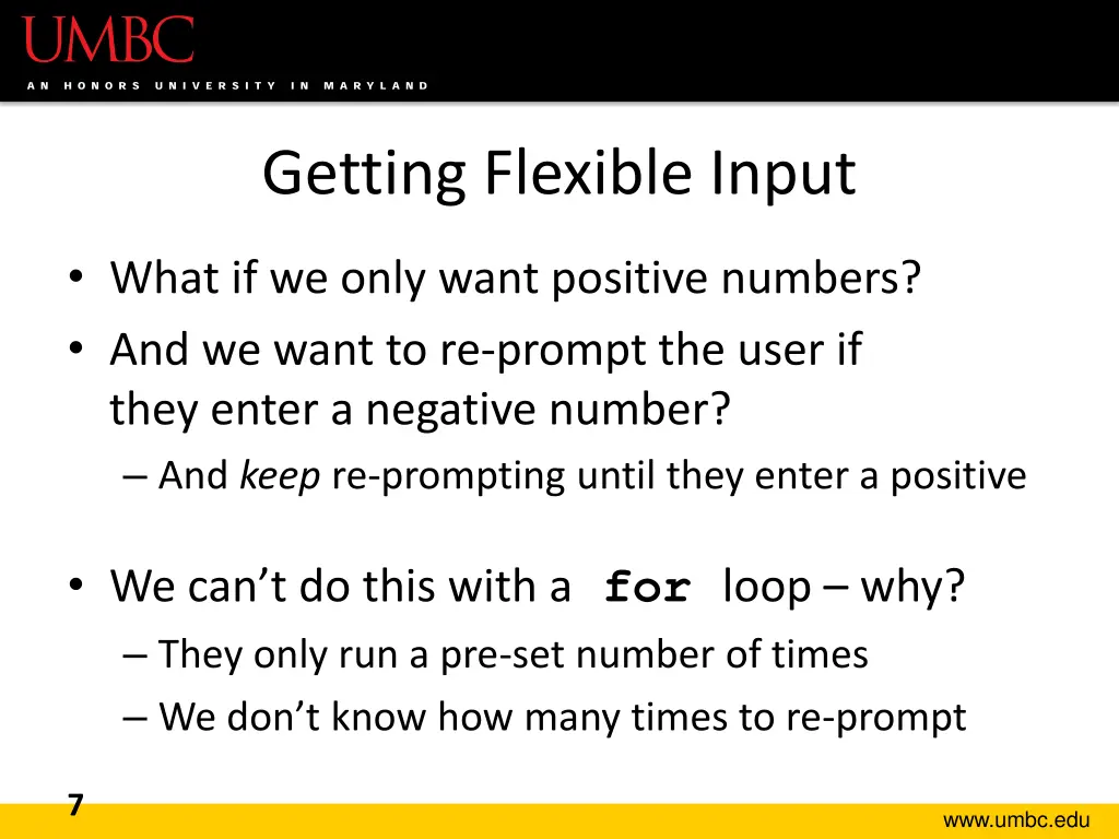 getting flexible input