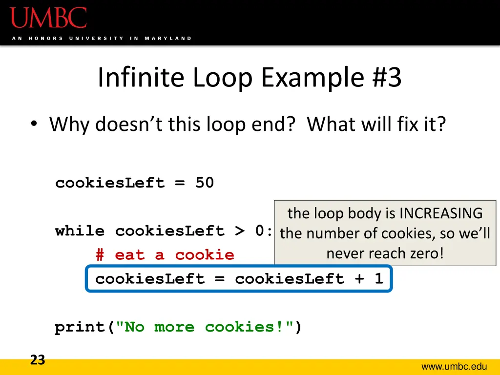 infinite loop example 3 1