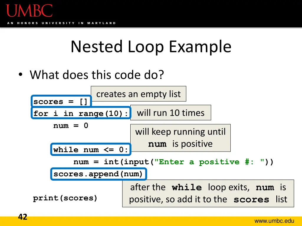 nested loop example 1