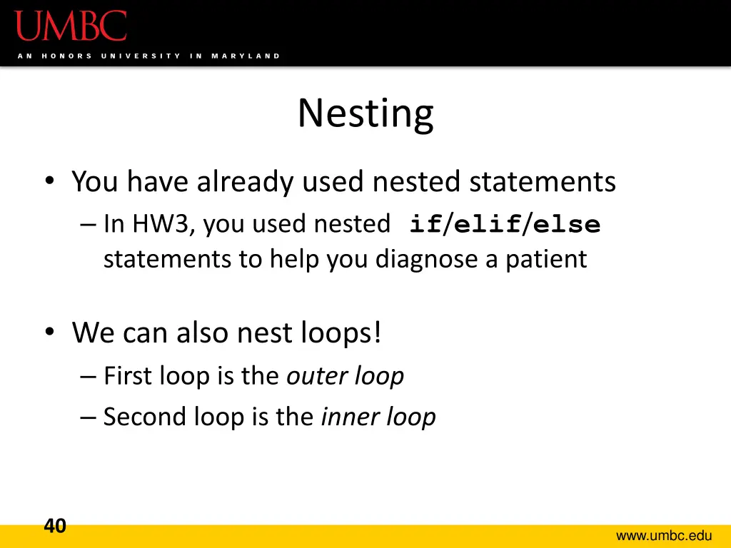nesting