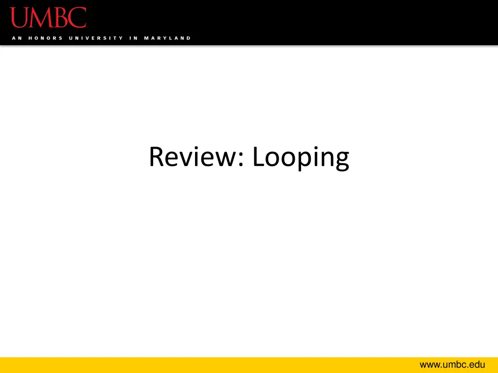 review looping