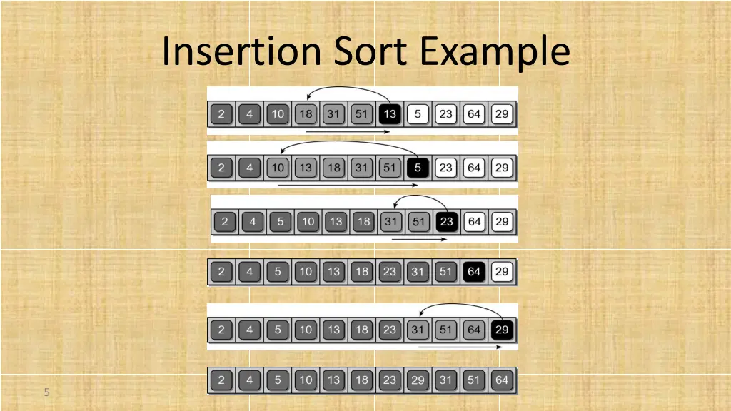 insertion sort example 1