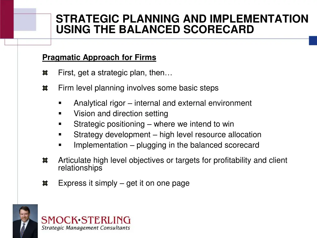 strategic planning and implementation using 20