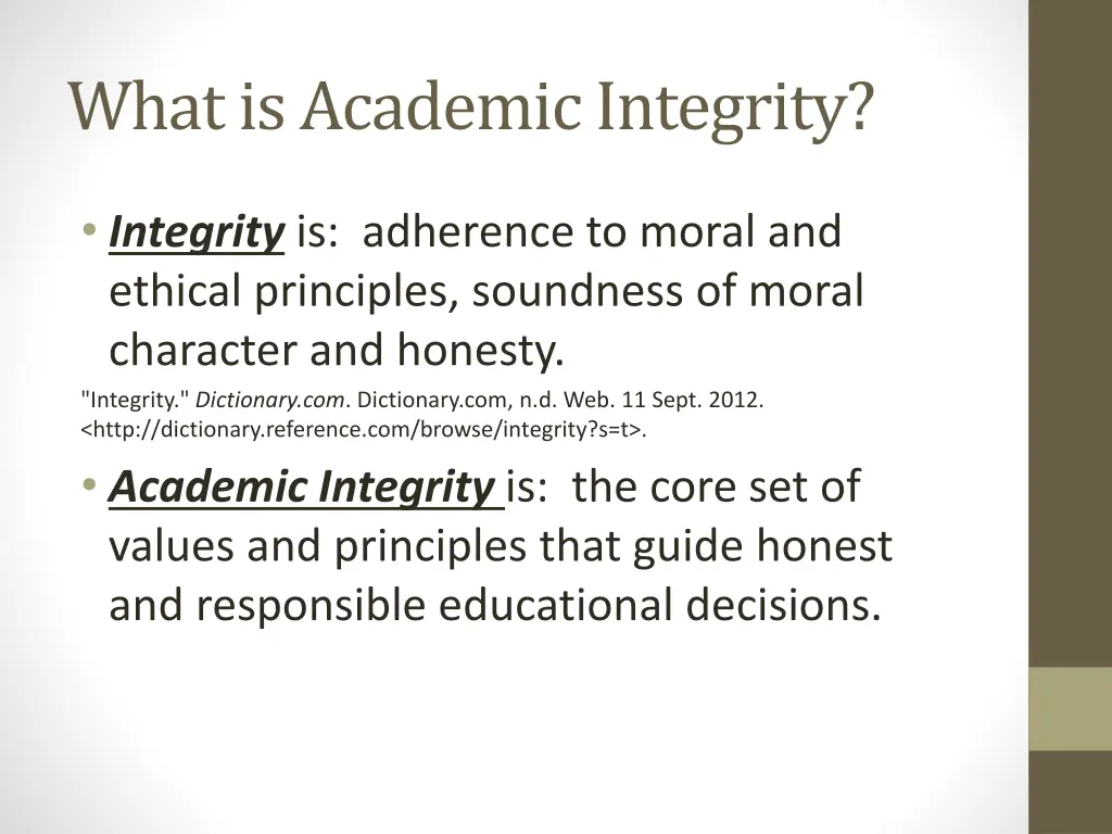 what is academic integrity