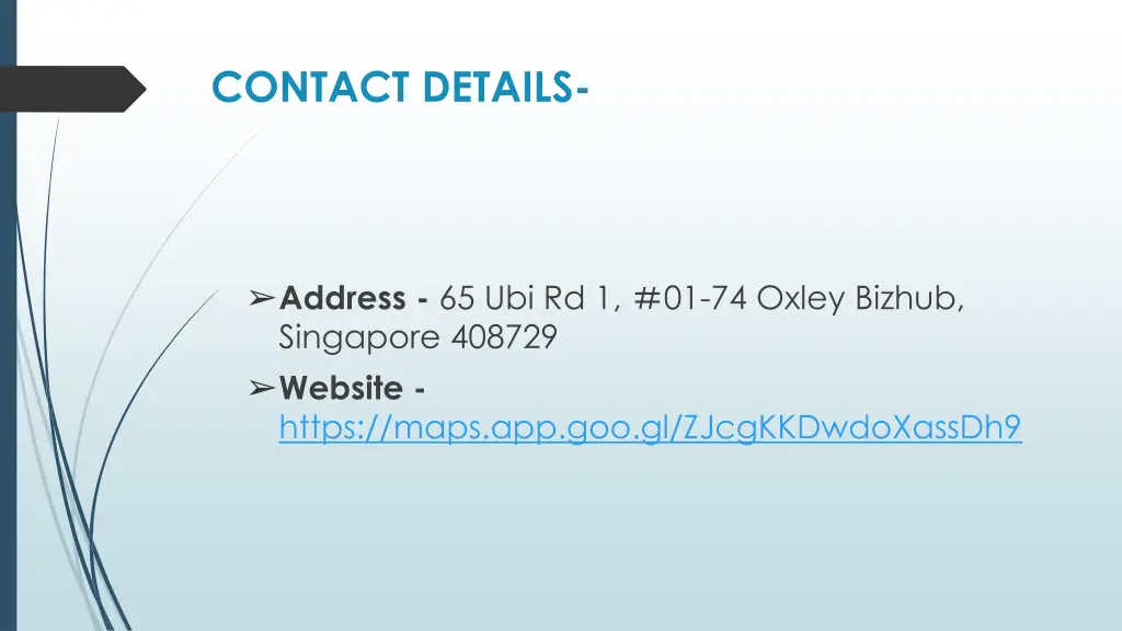 contact details