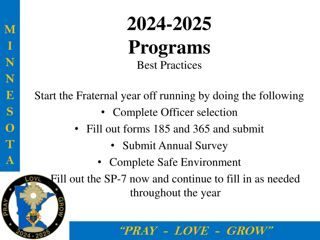2024 2025 programs best practices