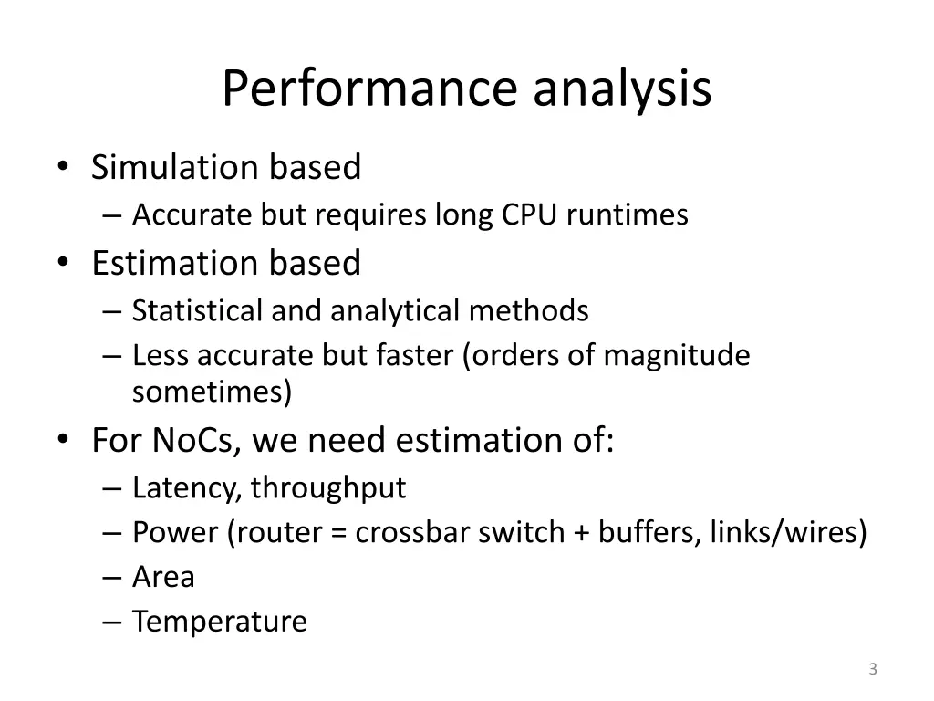 performance analysis