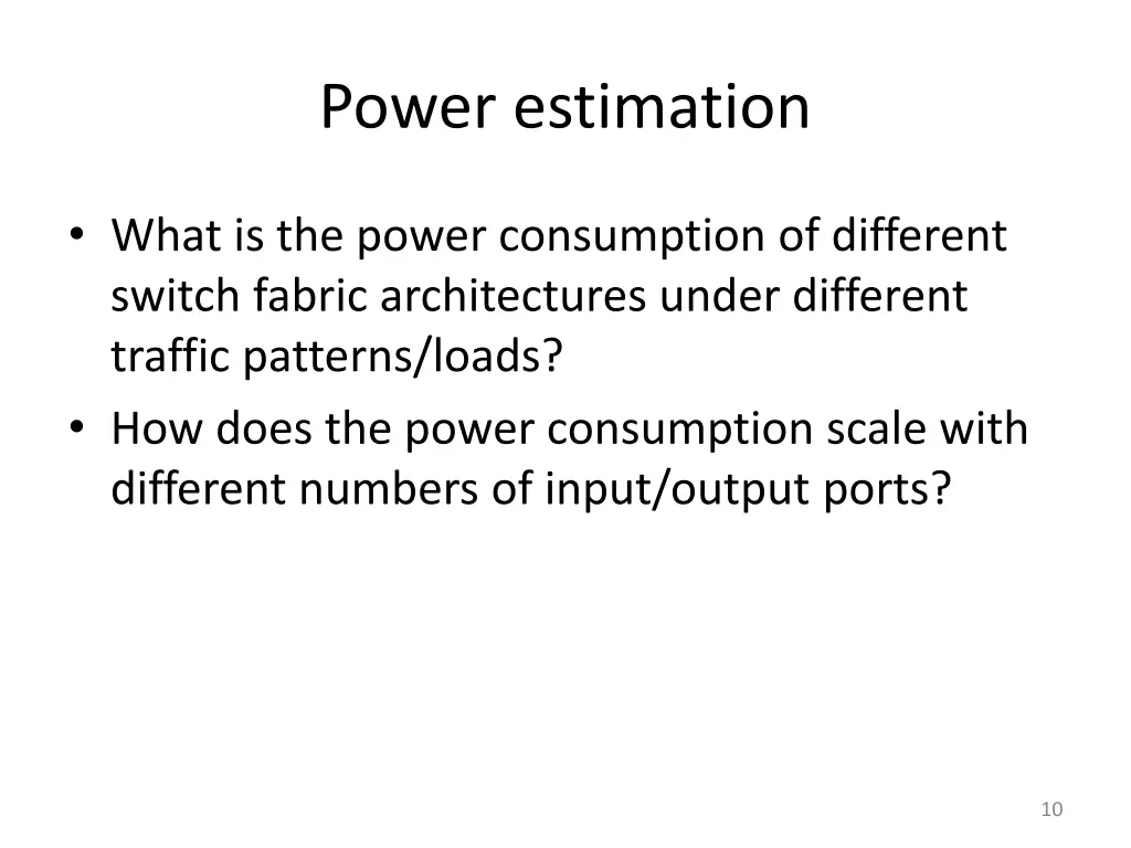 power estimation
