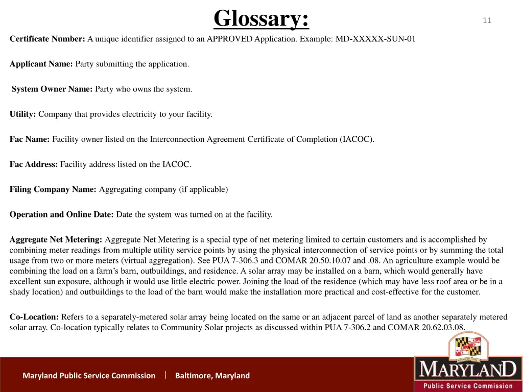 glossary